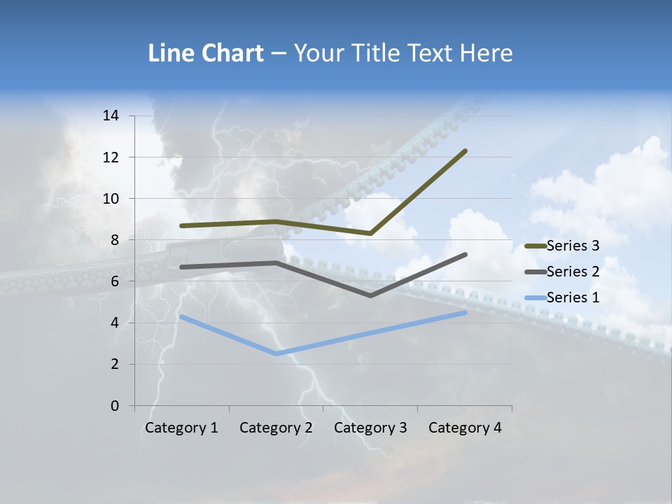 A Large Pair Of Scissors Cutting Through The Sky PowerPoint Template