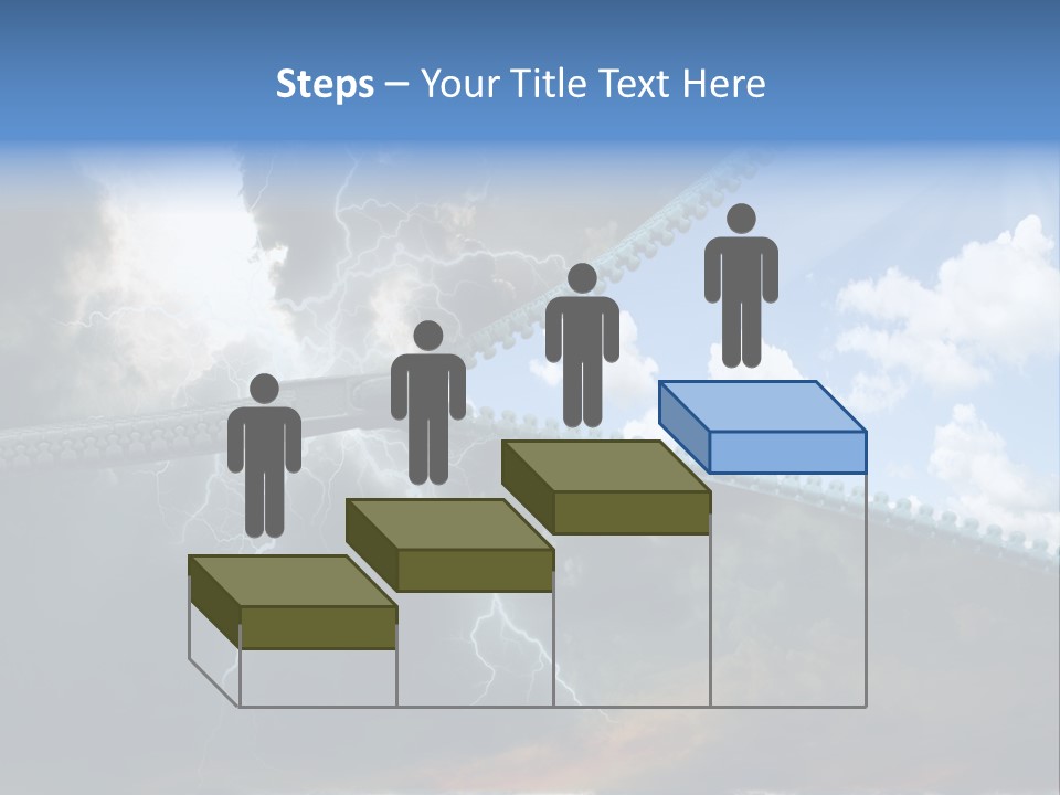 A Large Pair Of Scissors Cutting Through The Sky PowerPoint Template