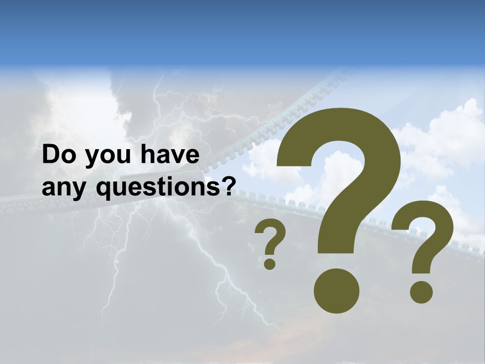 A Large Pair Of Scissors Cutting Through The Sky PowerPoint Template