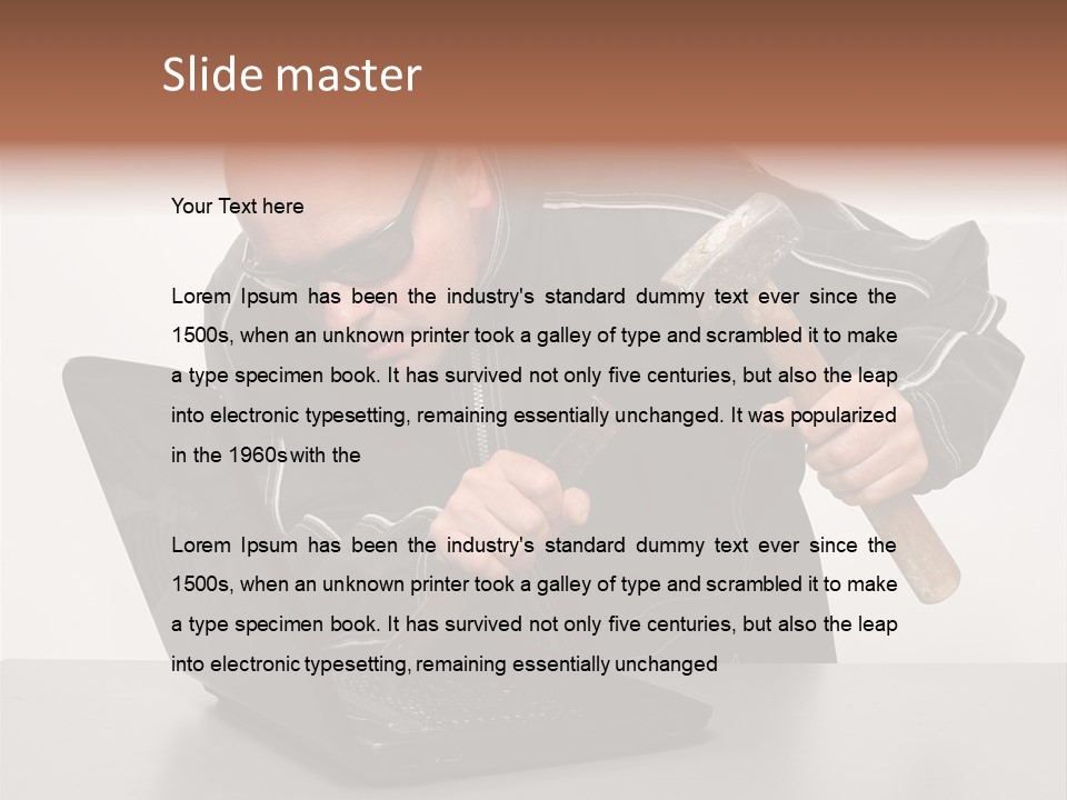 Password Work Male PowerPoint Template