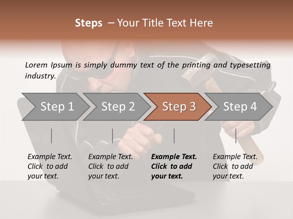 Password Work Male PowerPoint Template