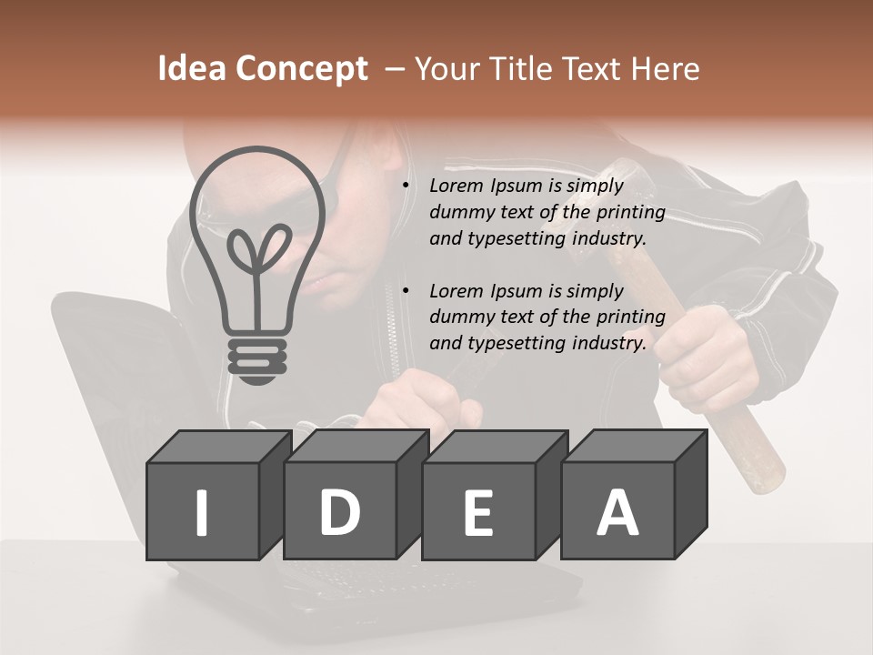 Password Work Male PowerPoint Template