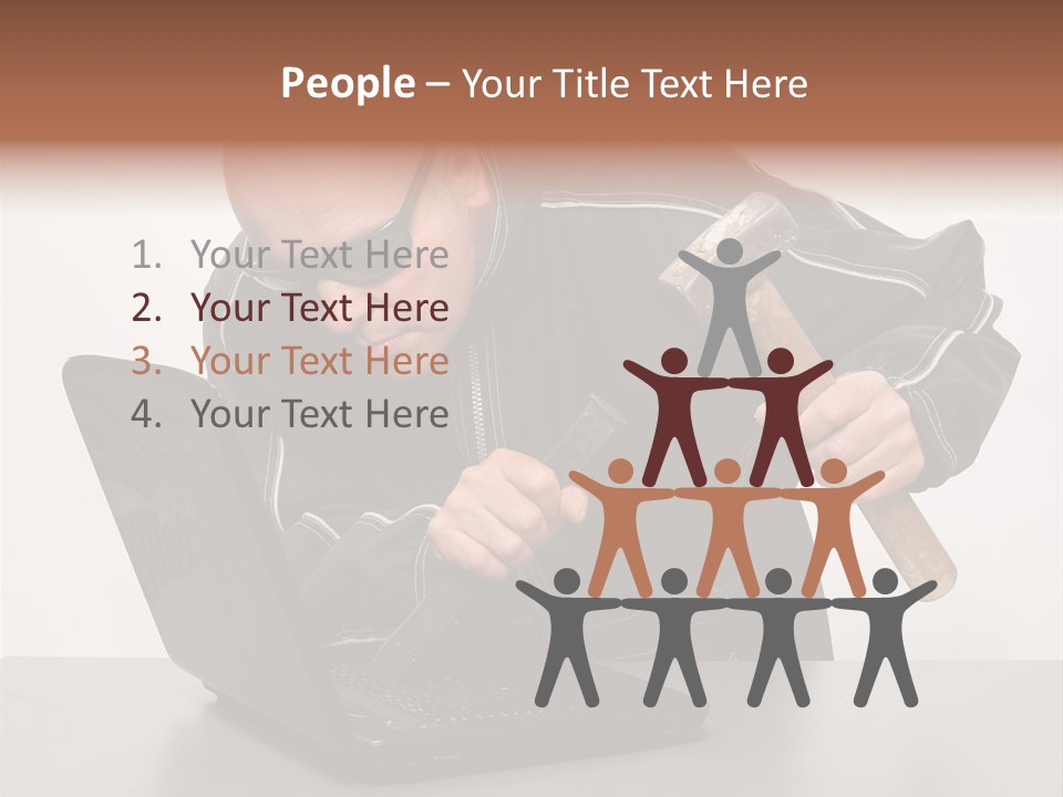 Password Work Male PowerPoint Template