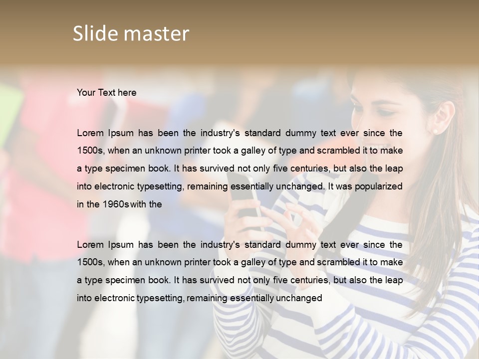 Attractive Casual Hispanic PowerPoint Template