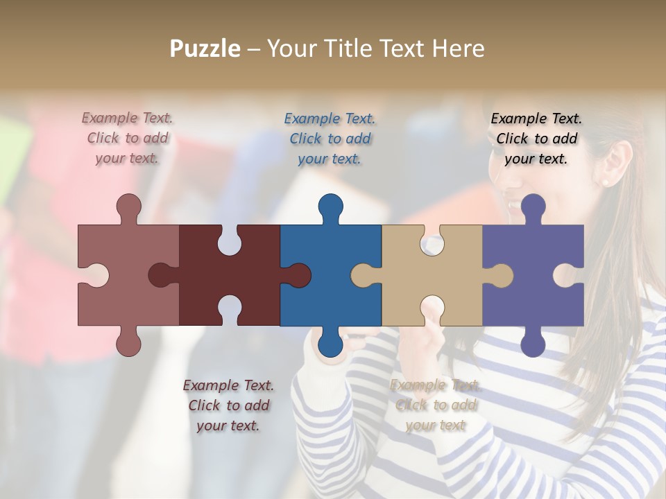 Attractive Casual Hispanic PowerPoint Template