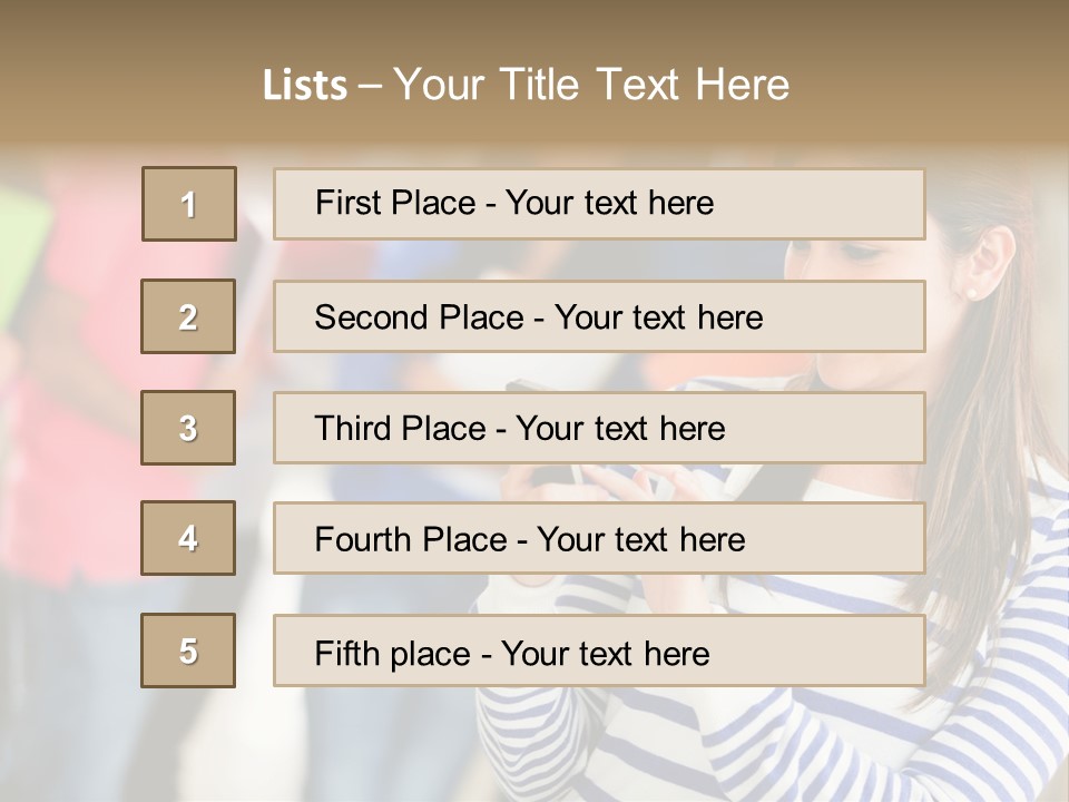 Attractive Casual Hispanic PowerPoint Template