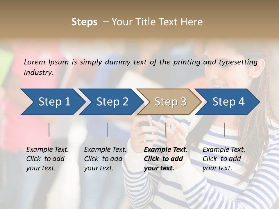 Attractive Casual Hispanic PowerPoint Template