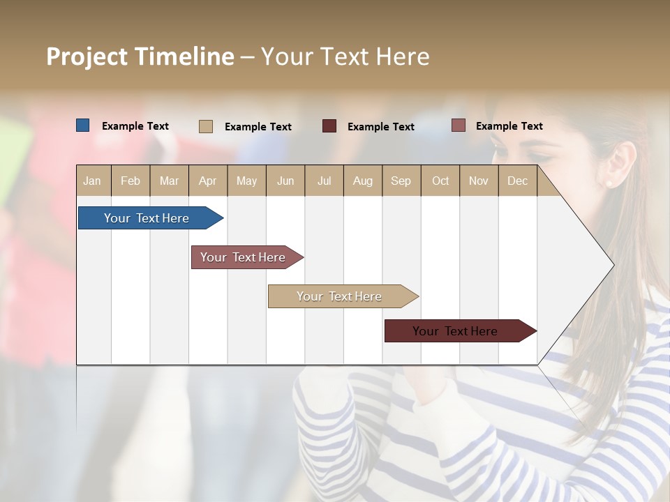 Attractive Casual Hispanic PowerPoint Template