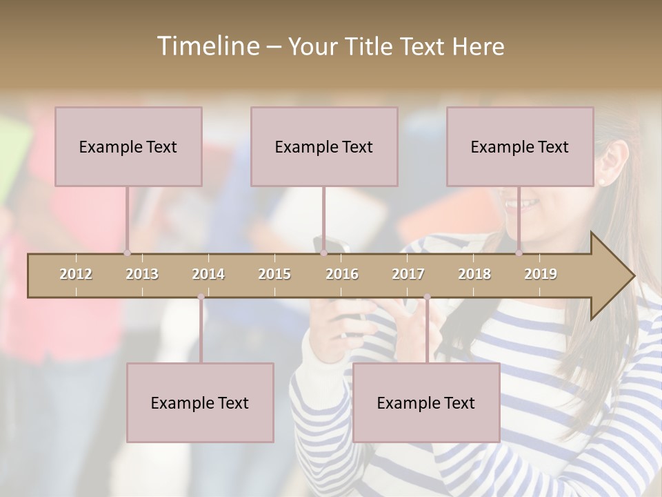 Attractive Casual Hispanic PowerPoint Template