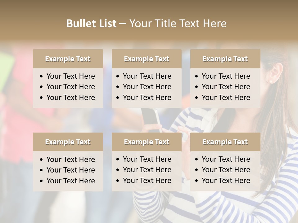 Attractive Casual Hispanic PowerPoint Template