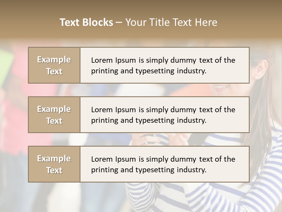 Attractive Casual Hispanic PowerPoint Template