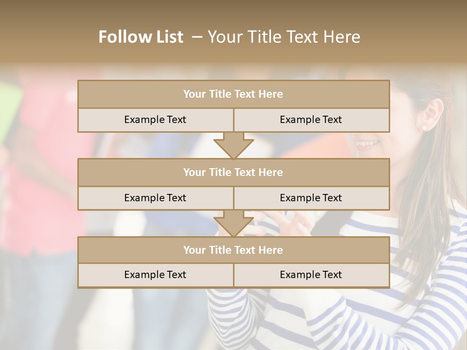 Attractive Casual Hispanic PowerPoint Template