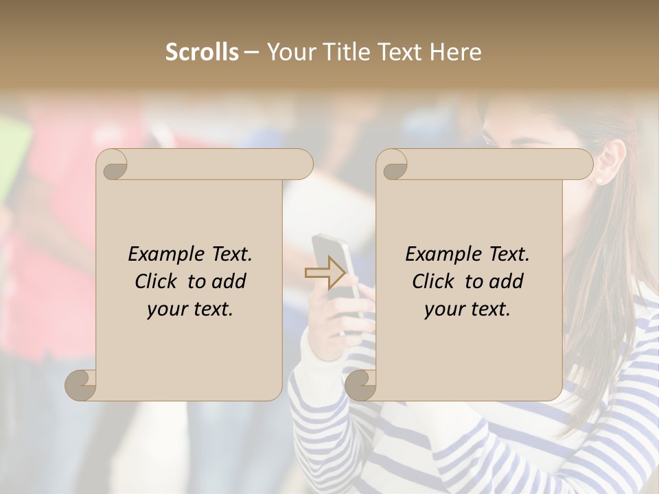 Attractive Casual Hispanic PowerPoint Template