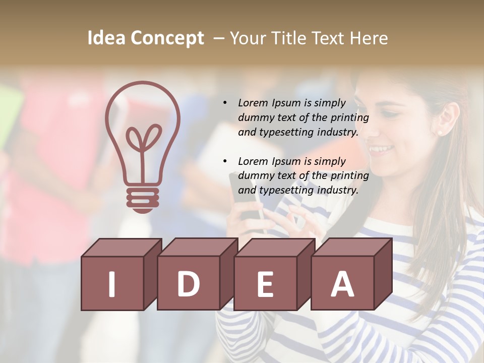 Attractive Casual Hispanic PowerPoint Template