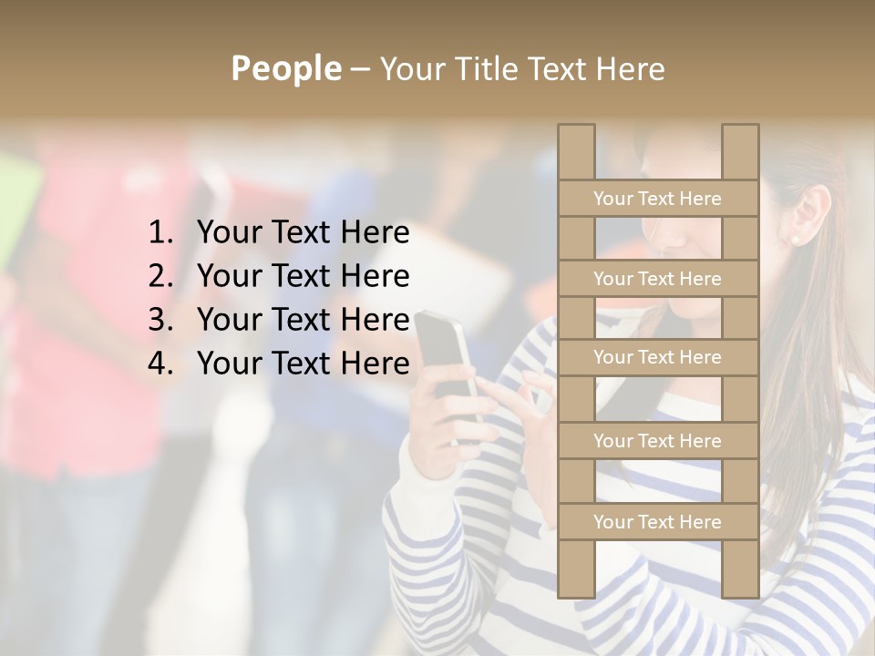 Attractive Casual Hispanic PowerPoint Template