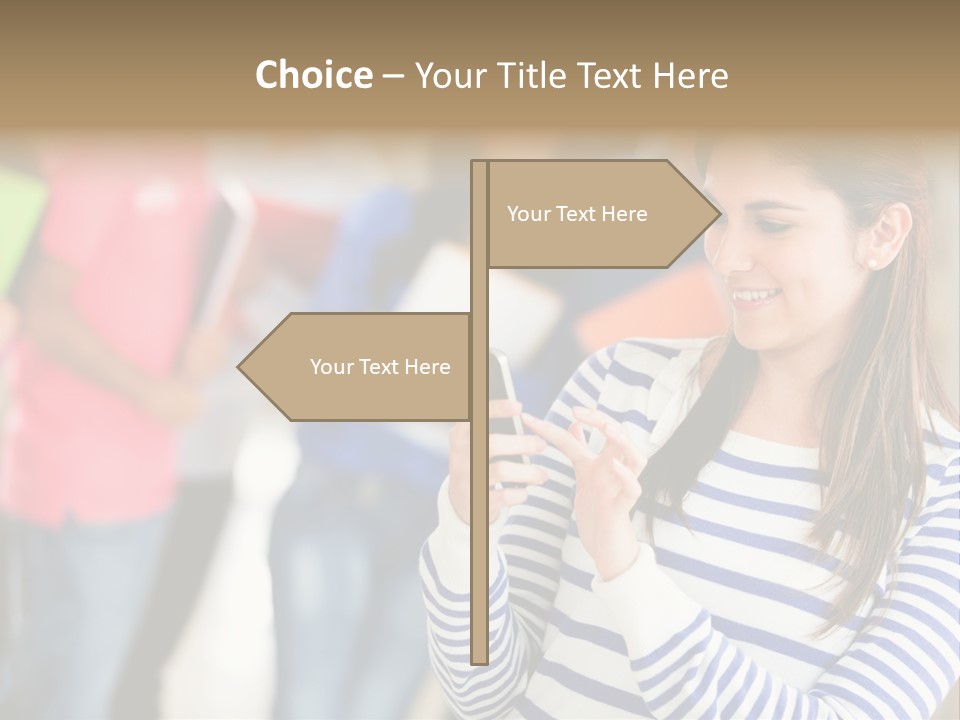 Attractive Casual Hispanic PowerPoint Template