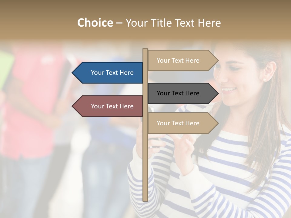 Attractive Casual Hispanic PowerPoint Template