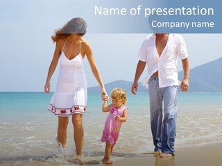 Waterside Journey Child PowerPoint Template