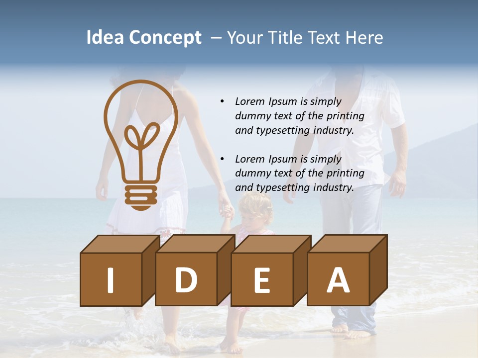 Waterside Journey Child PowerPoint Template