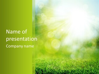 Spring Green Bokeh PowerPoint Template