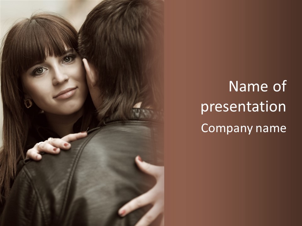 Outside Man Young PowerPoint Template