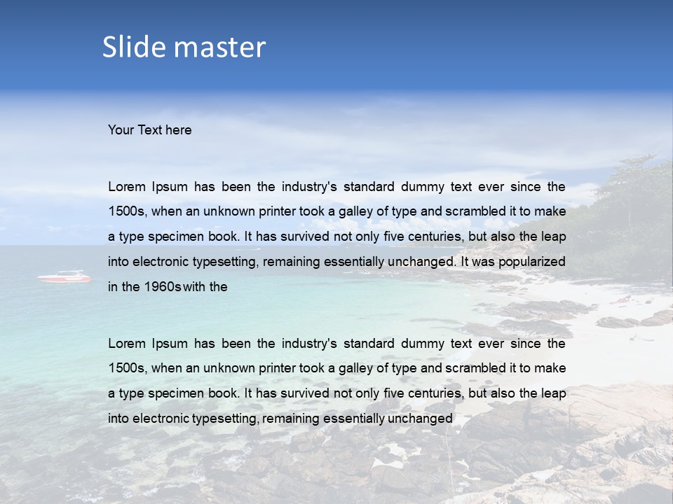 Foliage Surf Rock PowerPoint Template