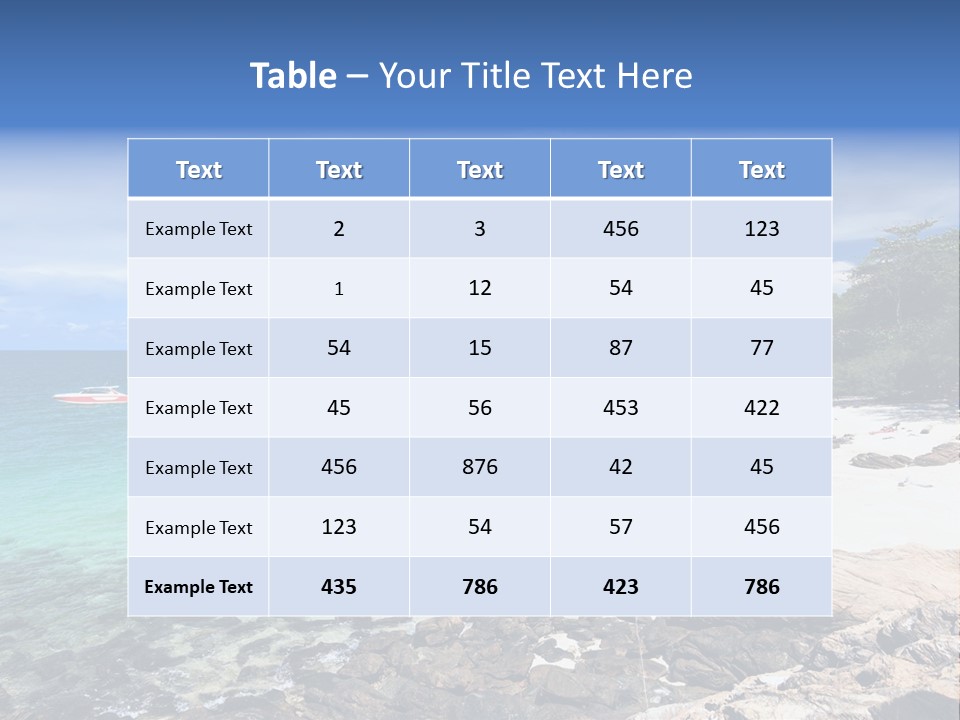 Foliage Surf Rock PowerPoint Template