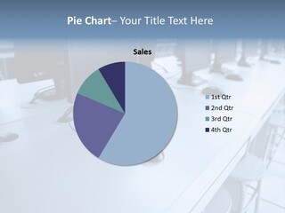 Blue Display Workstation PowerPoint Template