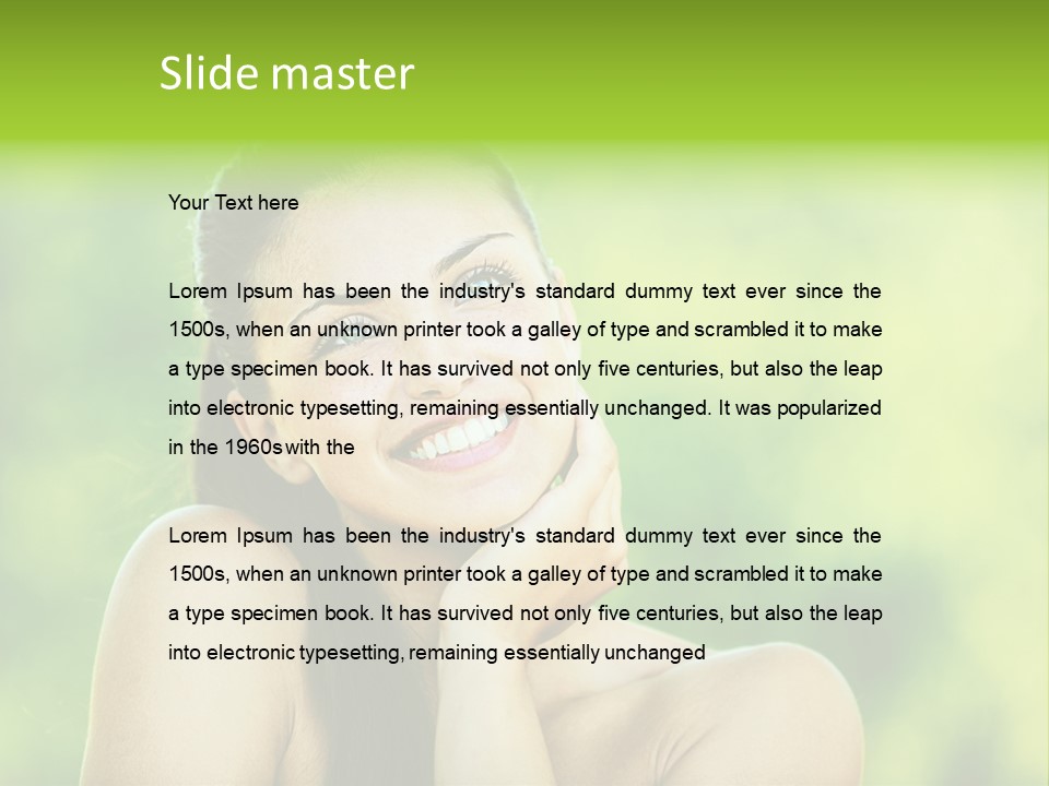 Lady Complexion Wellness PowerPoint Template