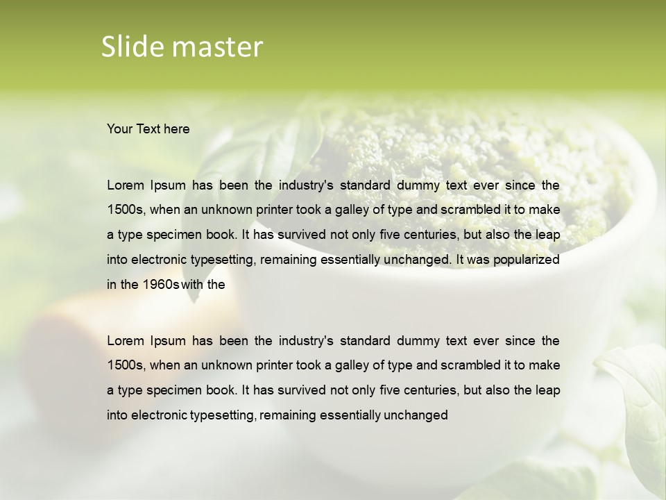 Pine Nuts Mediterranean Food Fresh PowerPoint Template