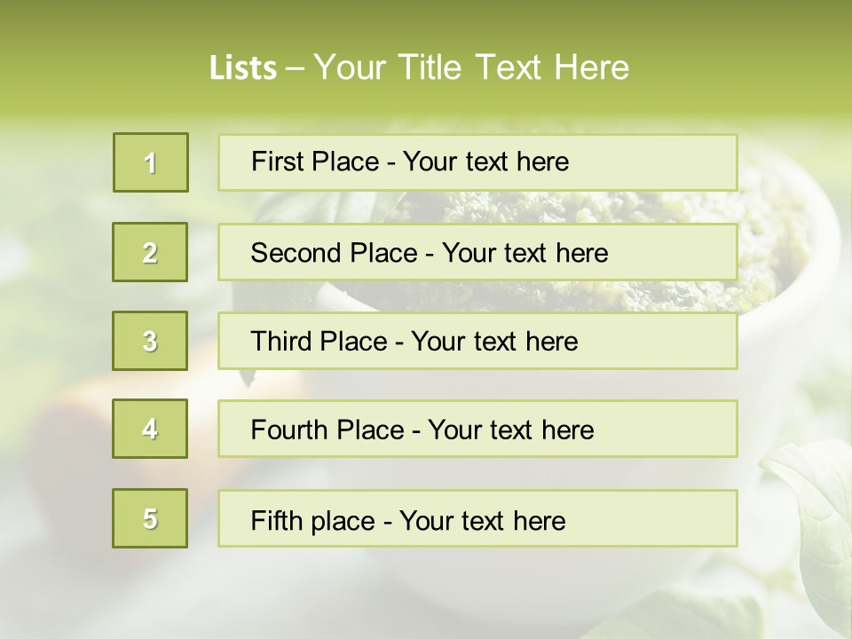 Pine Nuts Mediterranean Food Fresh PowerPoint Template