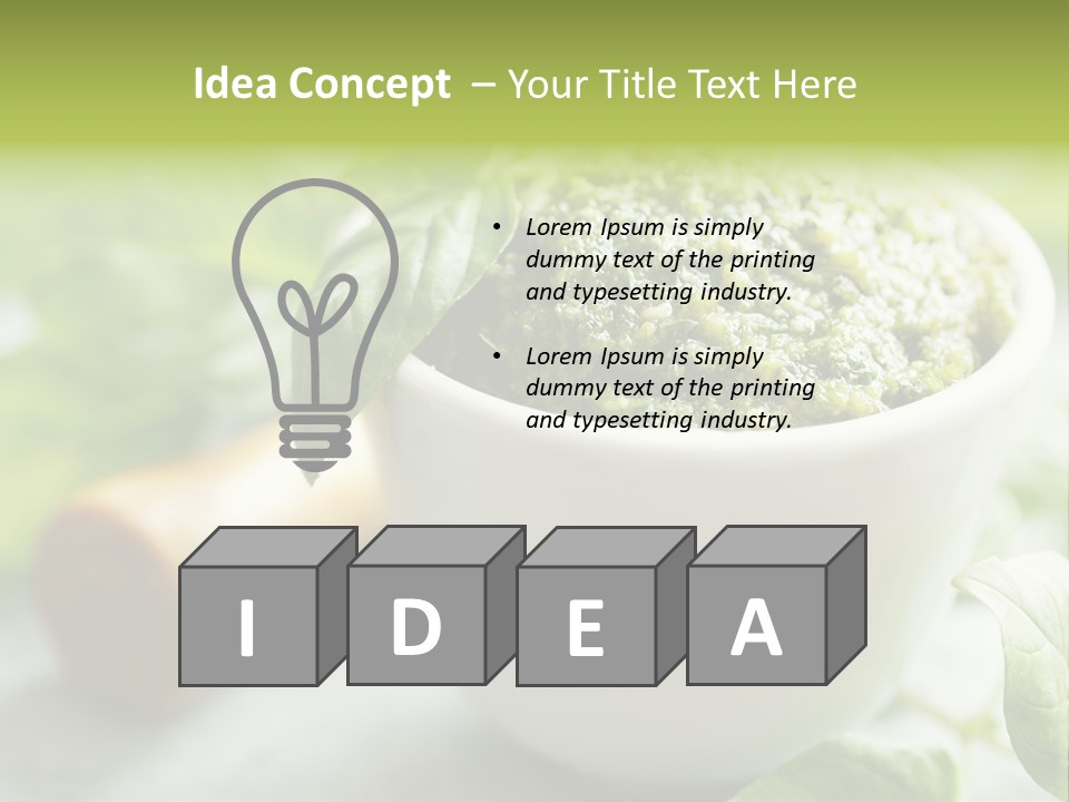 Pine Nuts Mediterranean Food Fresh PowerPoint Template