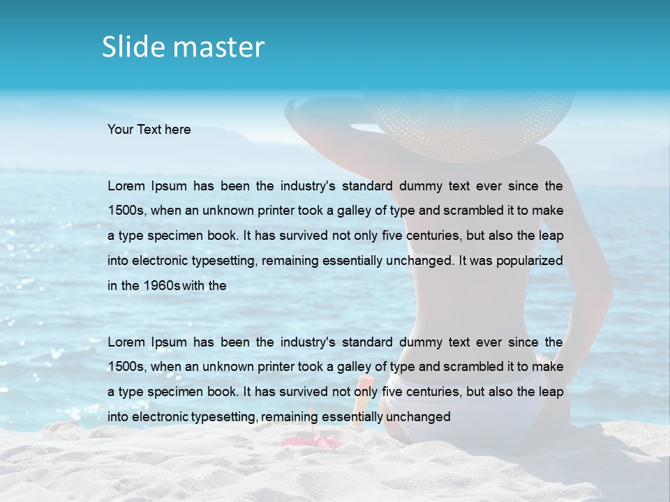 Applying Sunbathing Swimsuit PowerPoint Template
