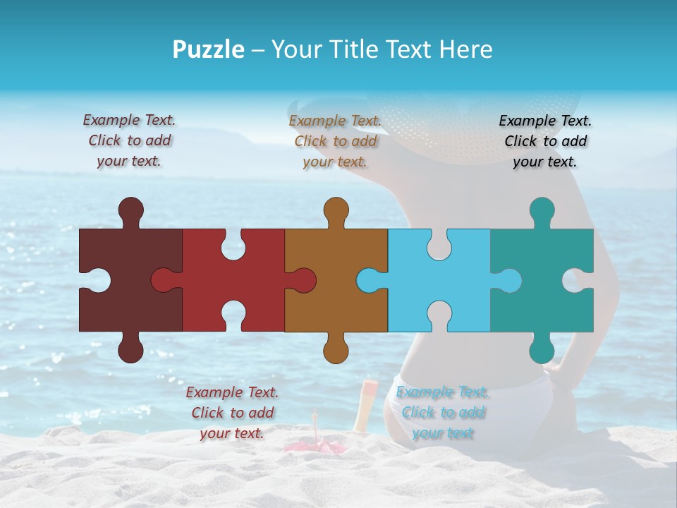 Applying Sunbathing Swimsuit PowerPoint Template