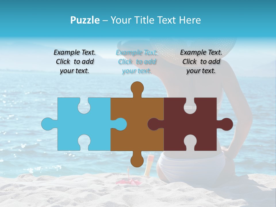 Applying Sunbathing Swimsuit PowerPoint Template