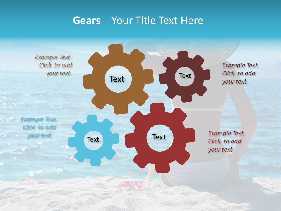 Applying Sunbathing Swimsuit PowerPoint Template