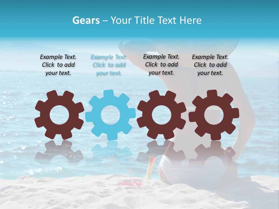 Applying Sunbathing Swimsuit PowerPoint Template