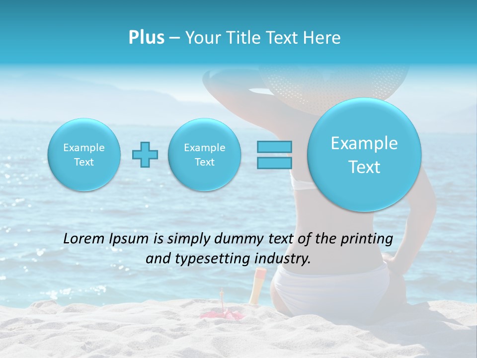 Applying Sunbathing Swimsuit PowerPoint Template