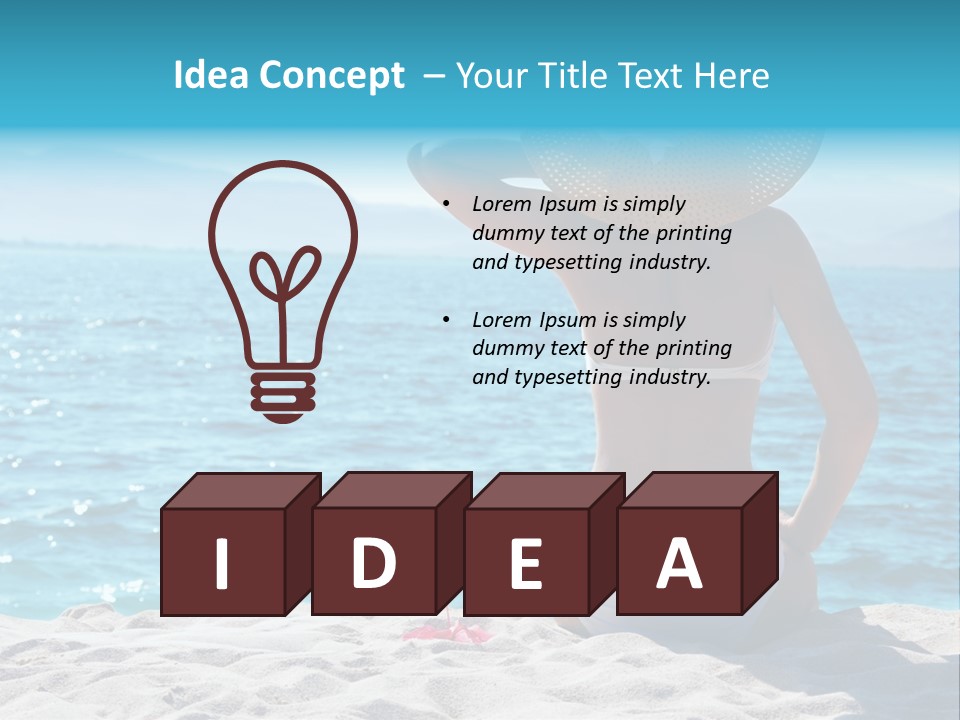 Applying Sunbathing Swimsuit PowerPoint Template