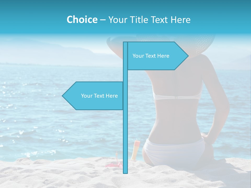 Applying Sunbathing Swimsuit PowerPoint Template