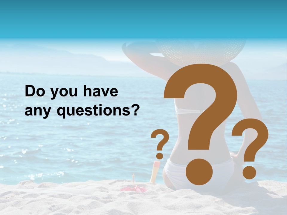 Applying Sunbathing Swimsuit PowerPoint Template