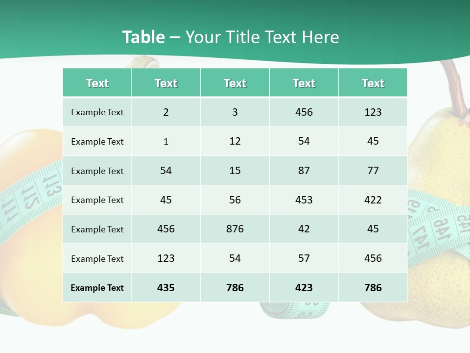 Goal Health Diet PowerPoint Template