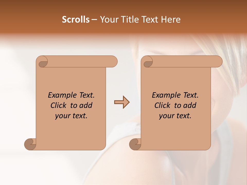 Glamour Wave Girl PowerPoint Template