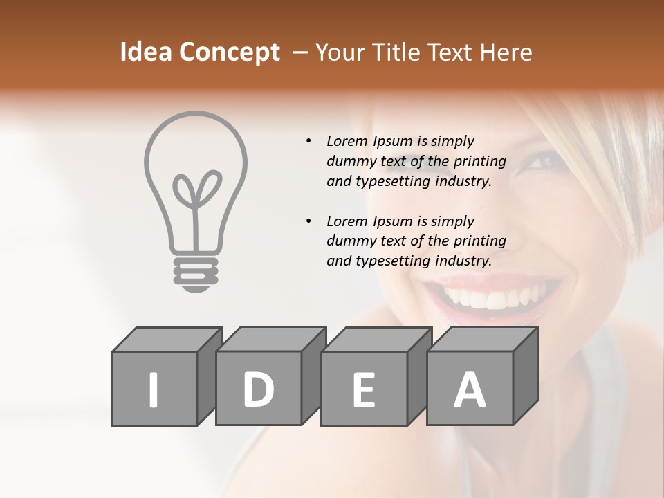 Glamour Wave Girl PowerPoint Template