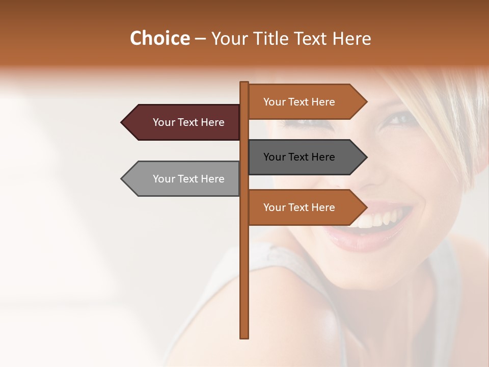 Glamour Wave Girl PowerPoint Template