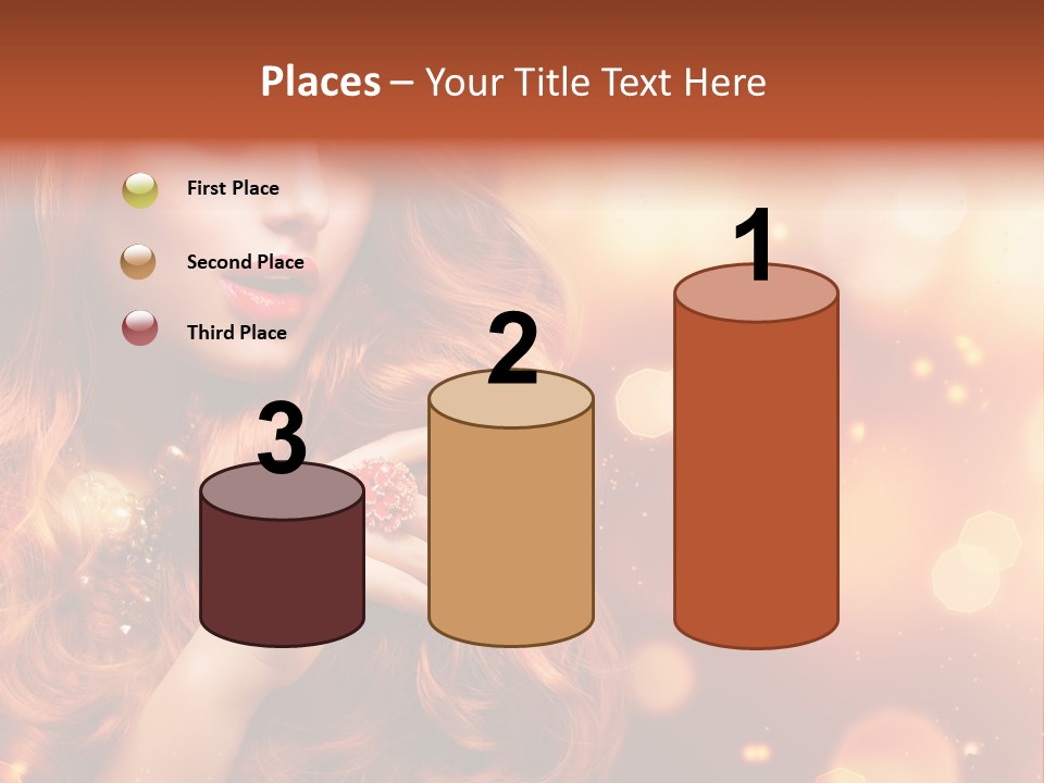 Glamour Wave Girl PowerPoint Template