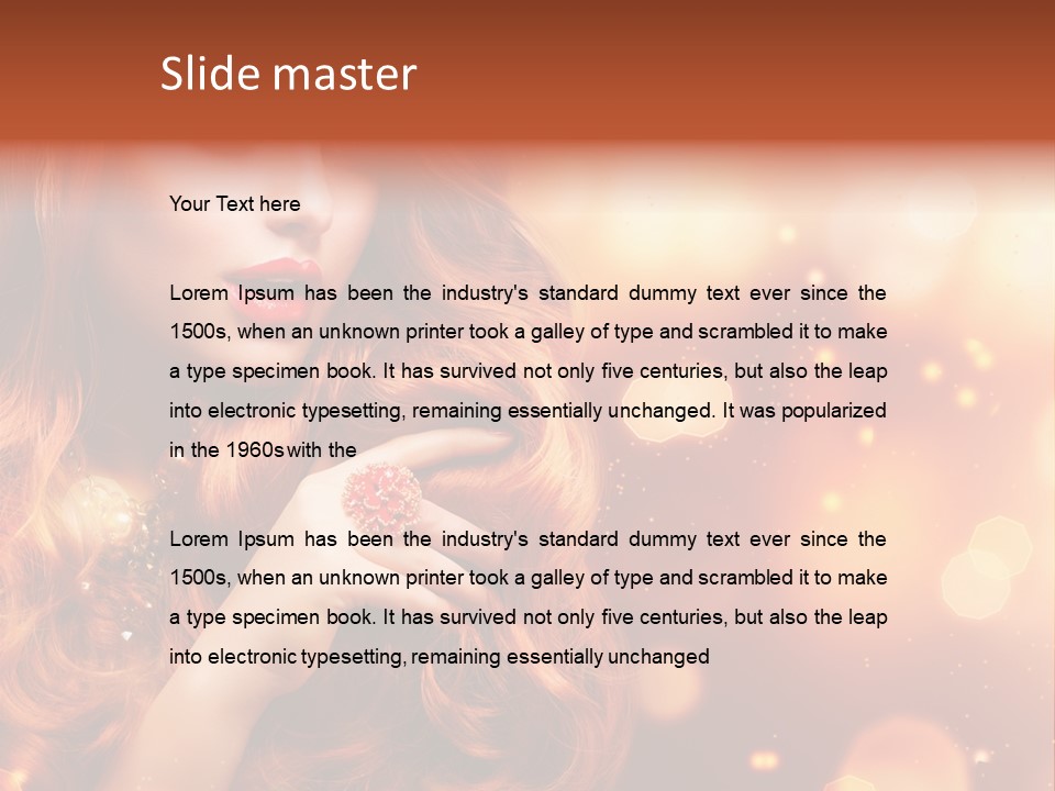 Glamour Wave Girl PowerPoint Template