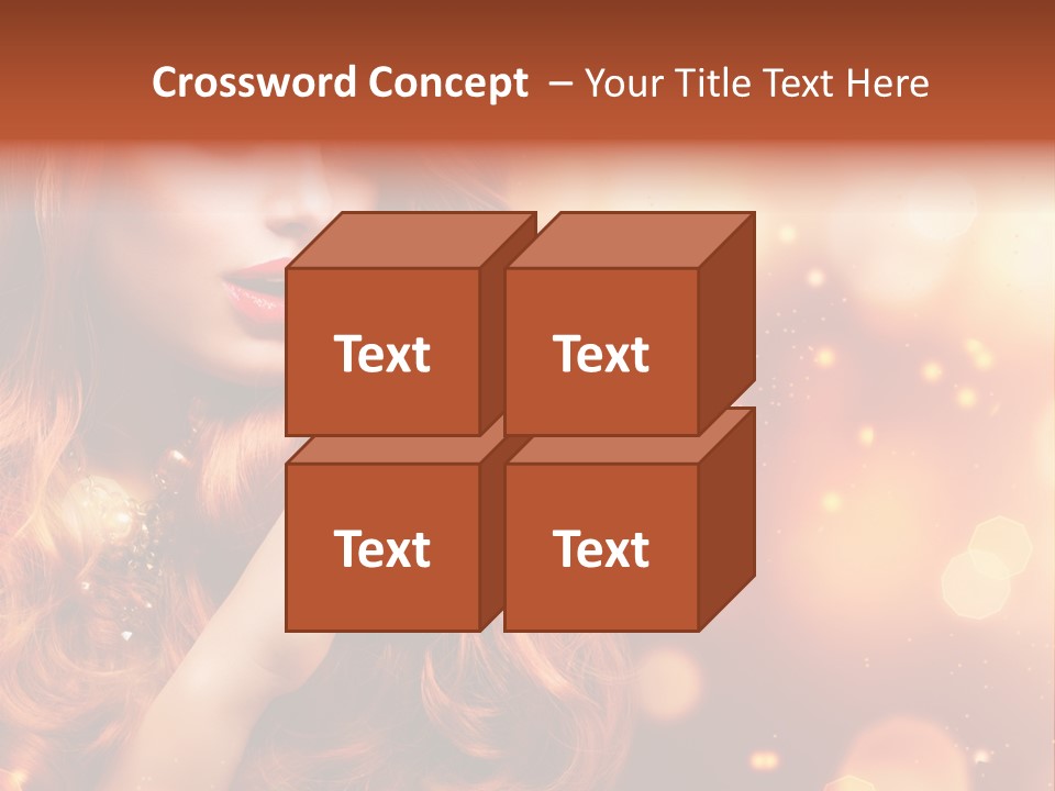 Glamour Wave Girl PowerPoint Template