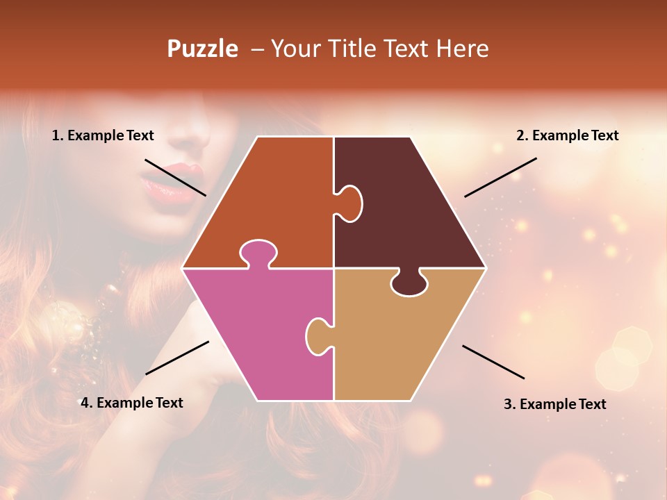 Glamour Wave Girl PowerPoint Template