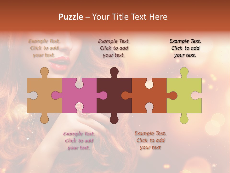 Glamour Wave Girl PowerPoint Template